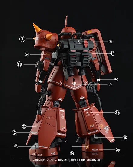 G-Rework Decal - MG MS-06R-2 Zaku II (Johnny Ridden Use)