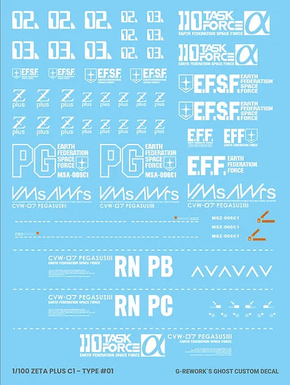 G-Rework Decal - MG MSZ-006C1 Zeta Plus C1 Use