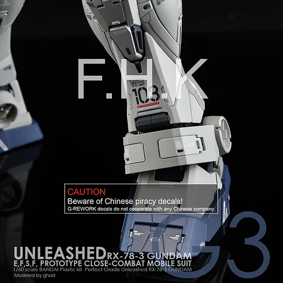 G-Rework Decal - PG Unleashed RX-78-2 Gundam G3 - Argama Hobby - Canada ...