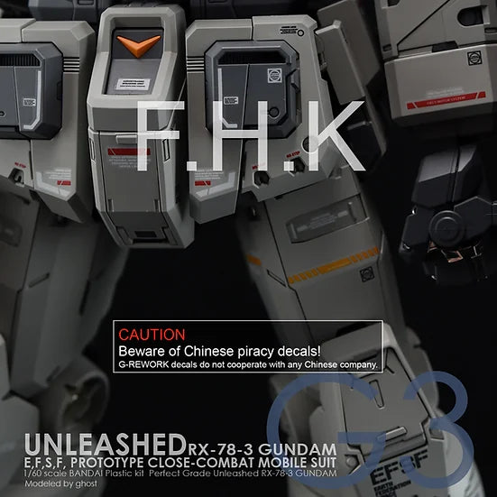 G-Rework Decal - PG Unleashed RX-78-2 Gundam G3