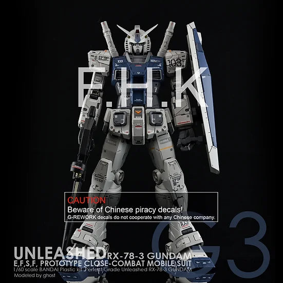 G-Rework Decal - PG Unleashed RX-78-2 Gundam G3