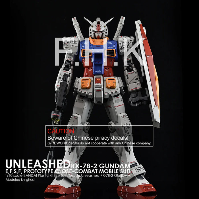 G-Rework Decal - PG Unleashed RX-78-2 Gundam - Argama Hobby - Canada
