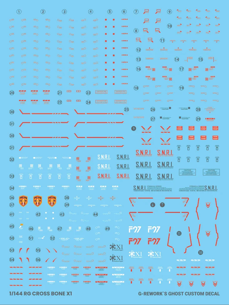 G-Rework Decal - RG XM-X1 Crossbone Gundam X1 Use