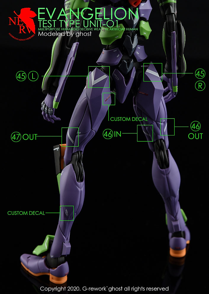 G-Rework Decal - RG Evangelion Test Type Unit-01 (EVA01) Use