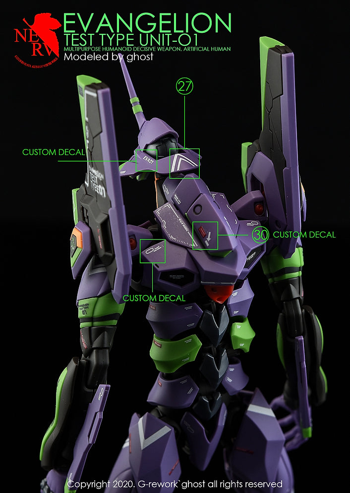 G-Rework Decal - RG Evangelion Test Type Unit-01 (EVA01) Use
