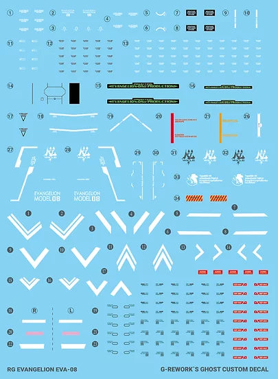 G-Rework Decal - RG Evangelion Unit-08α (EVA08α) Use