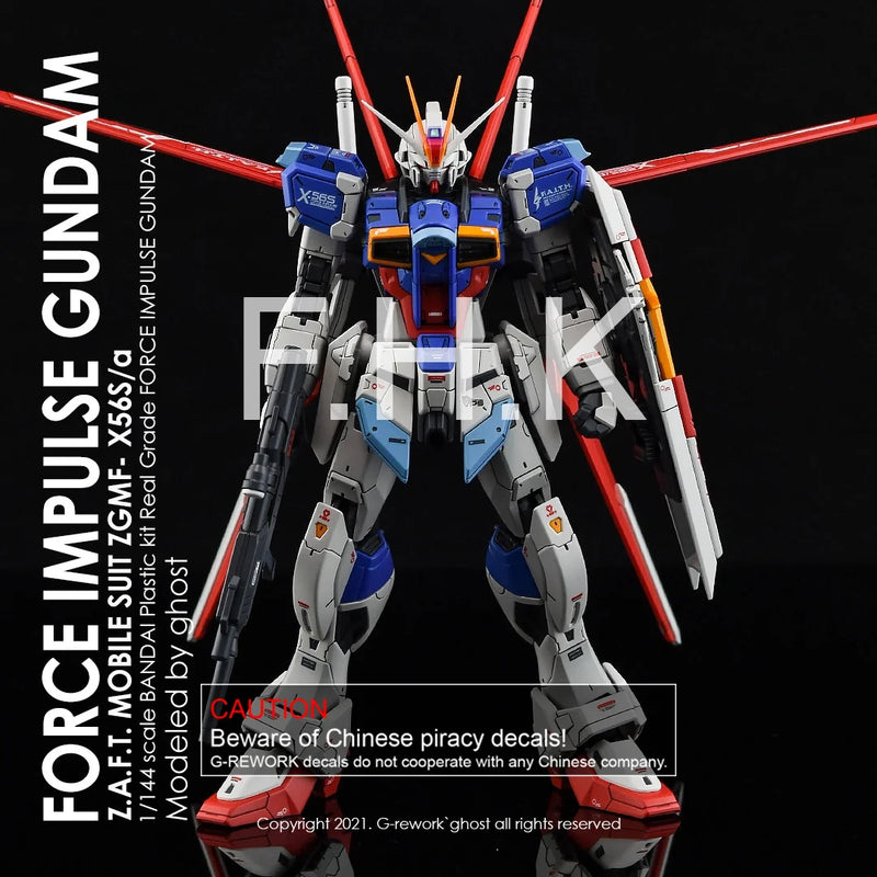 G-Rework Decal - RG ZGMF-X56S/Α Force Impulse Gundam Use