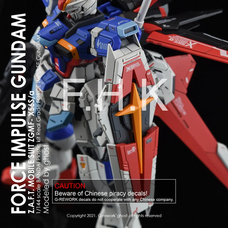 G-Rework Decal - RG ZGMF-X56S/Α Force Impulse Gundam Use