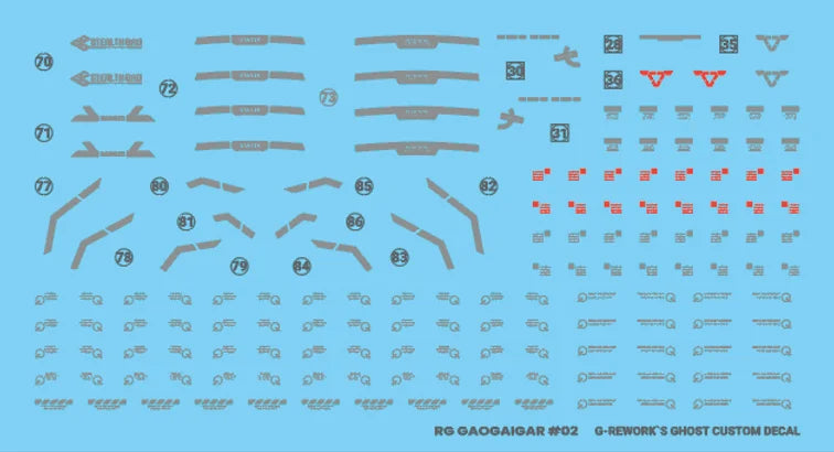 G-Rework Decal - RG GAOGAIGAR Use