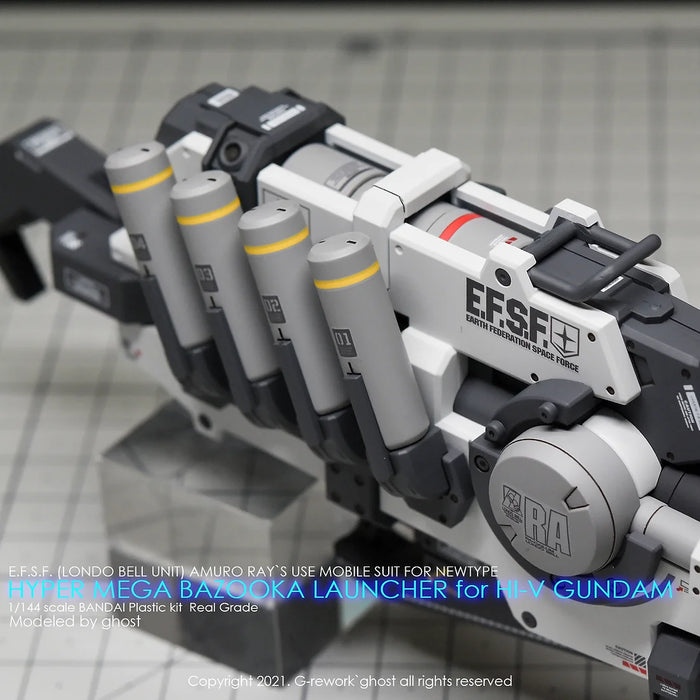 G-Rework Decal - RG Hyper Mega Bazooka Launcher for Hi-Nu Gundam Use