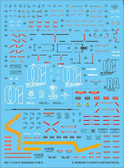 G-Rework Decal - RG RX-93-HWS Nu Gundam HWS Use