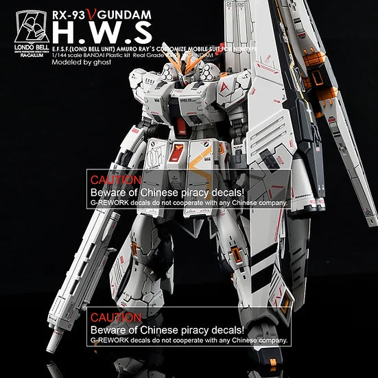 G-Rework Decal - RG RX-93-HWS Nu Gundam HWS Use
