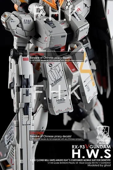 G-Rework Decal - RG RX-93-HWS Nu Gundam HWS Use