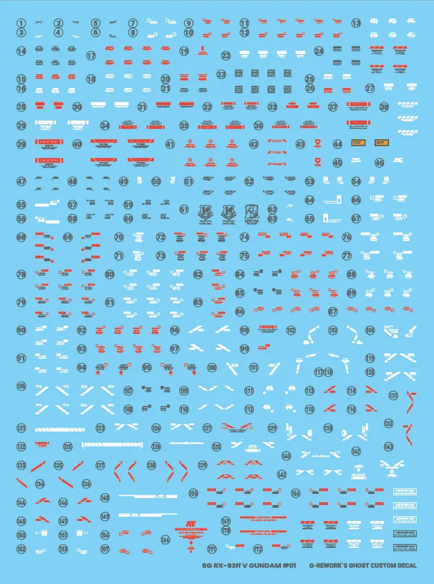 G-Rework Decal - RG RX-93ff Nu Gundam Use