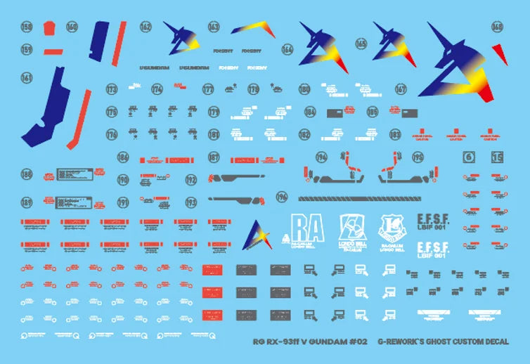 G-Rework Decal - RG RX-93ff Nu Gundam Use