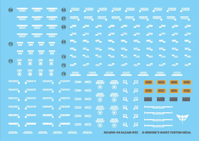 G-Rework Decal - RG MSN-04 Sazabi Use