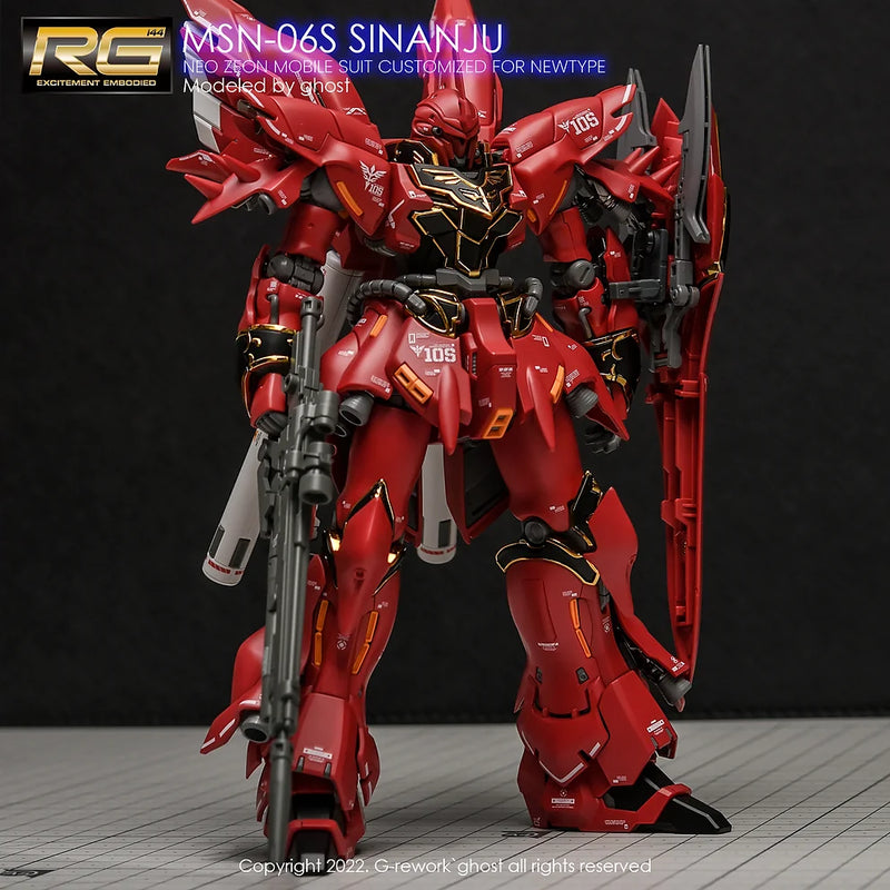 G-Rework Decal - RG MSN-06S Sinanju Use