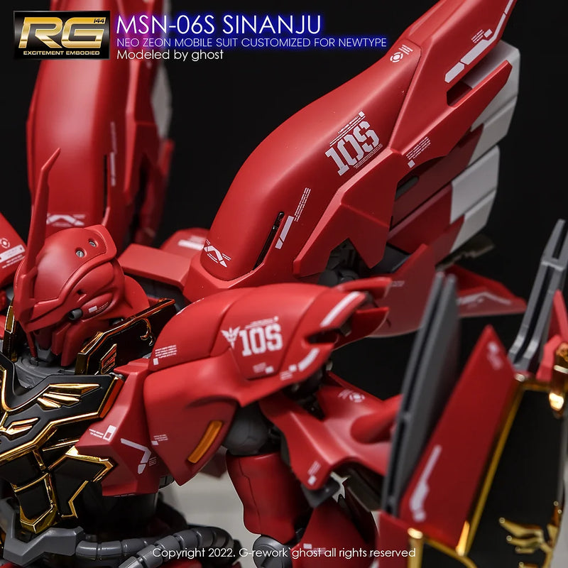 G-Rework Decal - RG MSN-06S Sinanju Use
