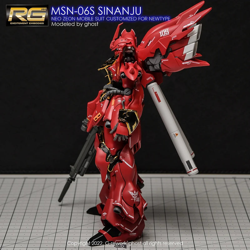 G-Rework Decal - RG MSN-06S Sinanju Use