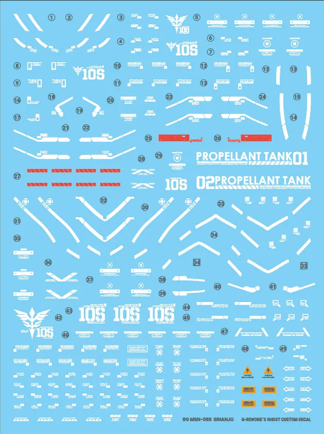 G-Rework Decal - RG MSN-06S Sinanju Use