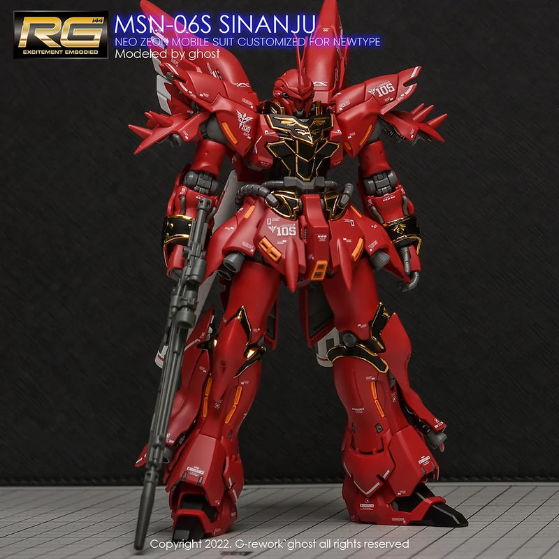 G-Rework Decal - RG MSN-06S Sinanju Use