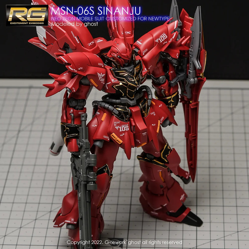 G-Rework Decal - RG MSN-06S Sinanju Use