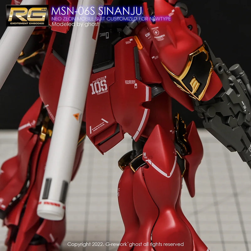 G-Rework Decal - RG MSN-06S Sinanju Use