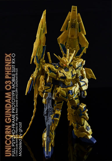G-Rework Decal - RG RX-0 Unicorn Gundam 03 Phenex Narrative Version Use (Gray Color)