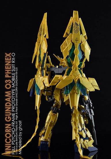 G-Rework Decal - RG RX-0 Unicorn Gundam 03 Phenex Narrative Version Use (Gray Color)
