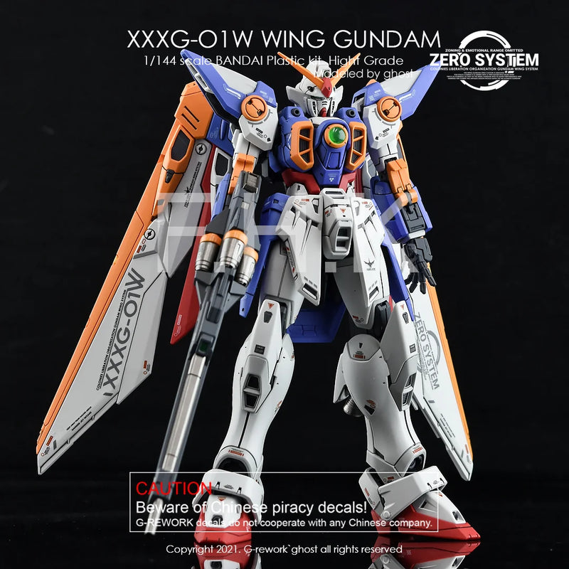 G-Rework Decal - RG XXXG-01W Wing Gundam TV Ver. Use