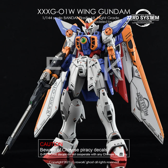 G-Rework Decal - RG XXXG-01W Wing Gundam TV Ver. Use