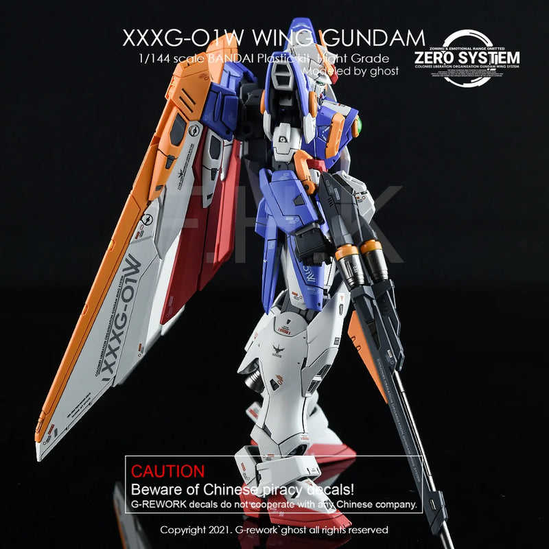G-Rework Decal - RG XXXG-01W Wing Gundam TV Ver. Use