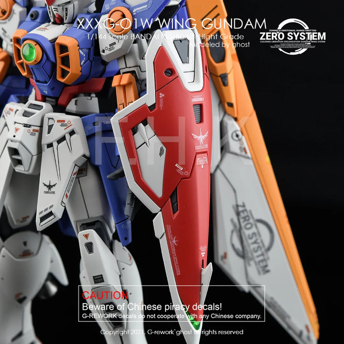 G-Rework Decal - RG XXXG-01W Wing Gundam TV Ver. Use