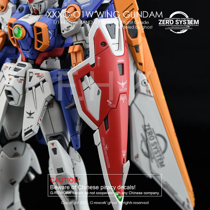 G-Rework Decal - RG XXXG-01W Wing Gundam TV Ver. Use - Argama Hobby ...