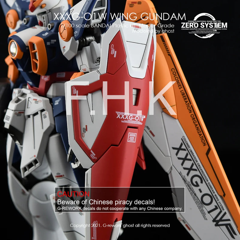 G-Rework Decal - MG XXXG-01W Wing Gundam TV Ver. Use