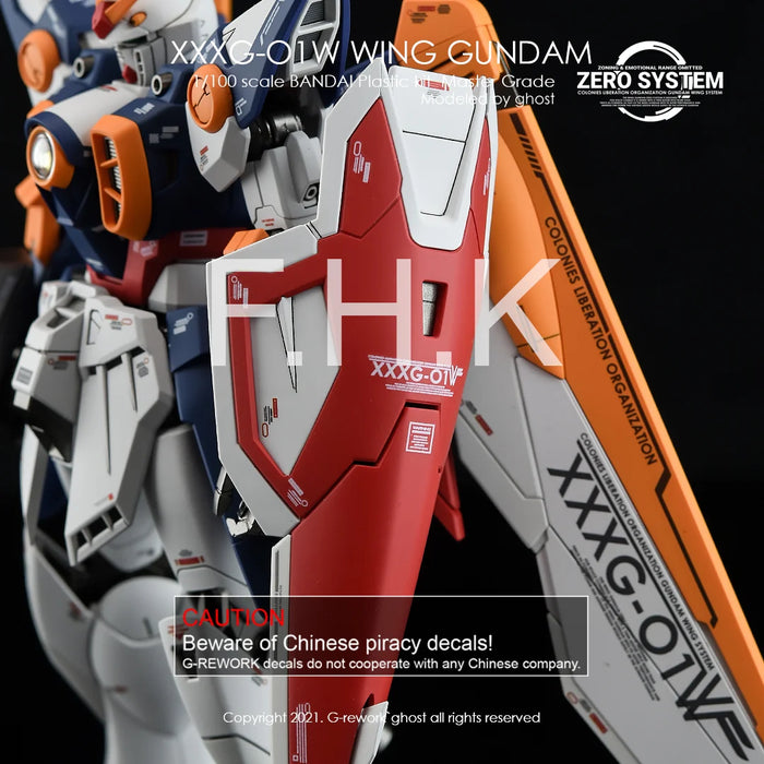 G-Rework Decal - MG XXXG-01W Wing Gundam TV Ver. Use