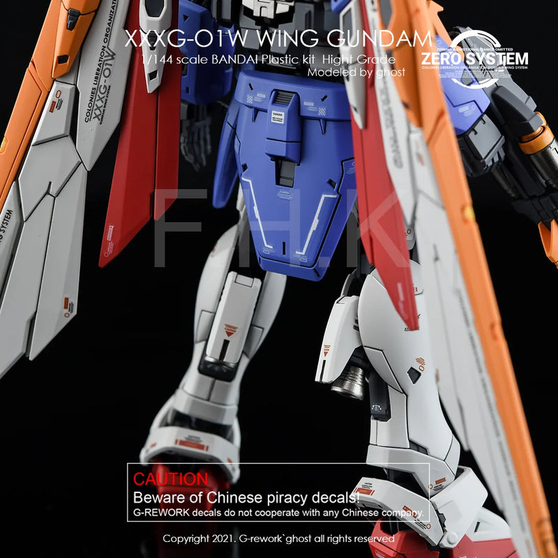 G-Rework Decal - RG XXXG-01W Wing Gundam TV Ver. Use