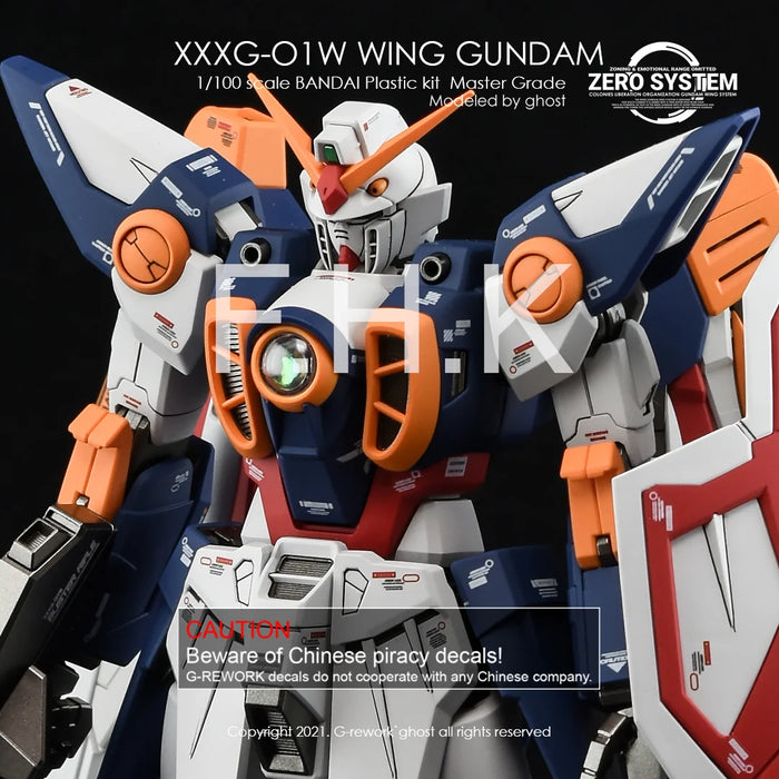 G-Rework Decal - MG XXXG-01W Wing Gundam TV Ver. Use