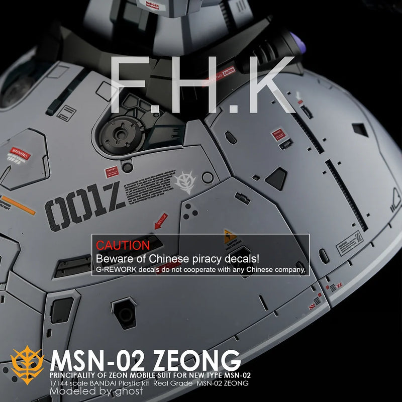G-Rework Decal - RG MSN-02 Zeong Use