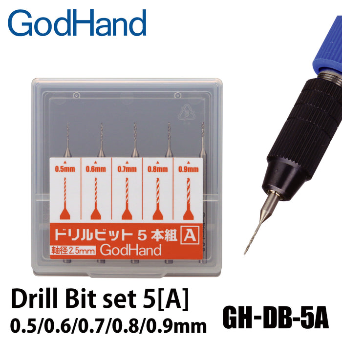 GodHand Drill Bit Set of 5 [A] (GHDB5A)