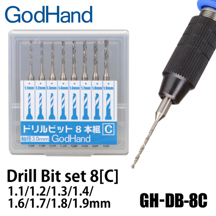 GodHand Drill Bit Set of 8 [C] (GHDB8C)