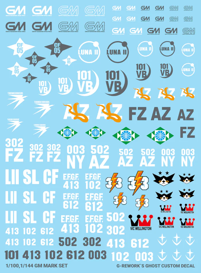 G-Rework Decal - HG / MG GM Mark Set