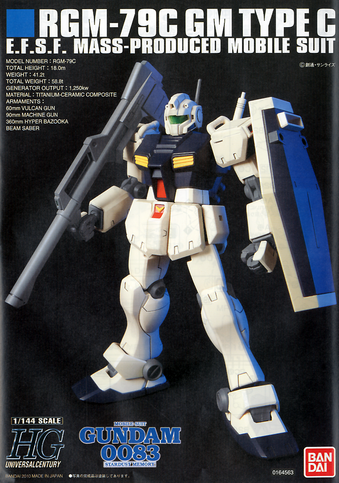 High Grade (HG) HGUC 1/144 RGM-79C GM Type C