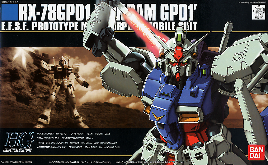 High Grade (HG) HGUC 1/144 RX-78GP01 Gundam GP01