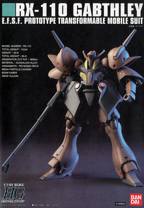 High Grade (HG) HGUC 1/144 RX-110 Gabthley