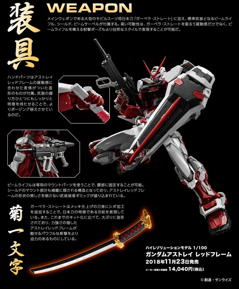 Hi-Resolution Model (HiRM) 1/100 MBF-P02 Gundam Astray Red Frame