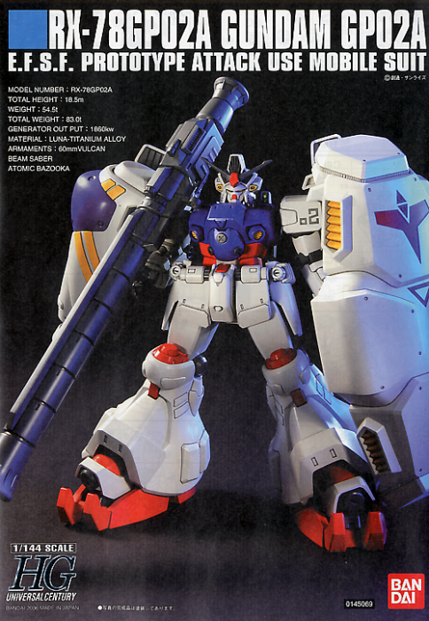 High Grade HGUC 1/144 Gundam GP-02A