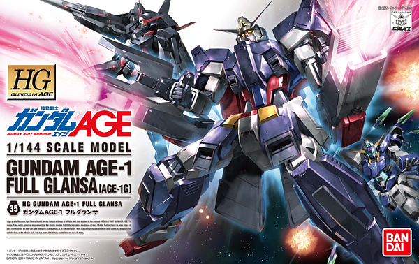 High Grade (HG) Gundam AGE 1/144 AGE-1G Gundam AGE-1 Full Glansa