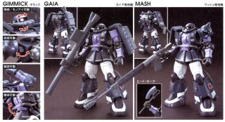 High Grade Gundam The Origin 1/144 Zaku II High Mobility Type Gaia/Mash Custom