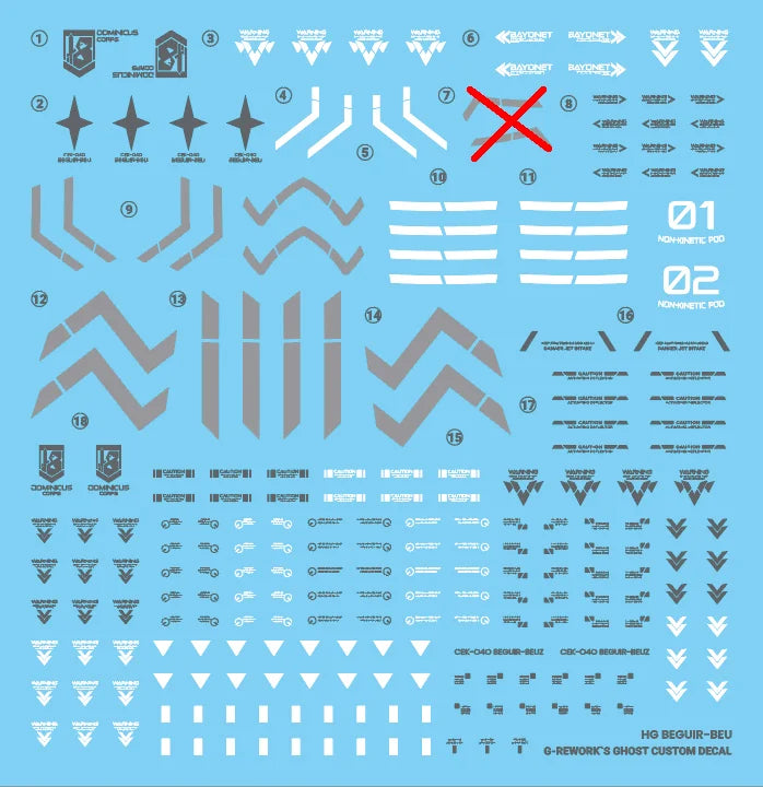 G-Rework Decal - HG Witch from Mercury Beguir-Beu Use